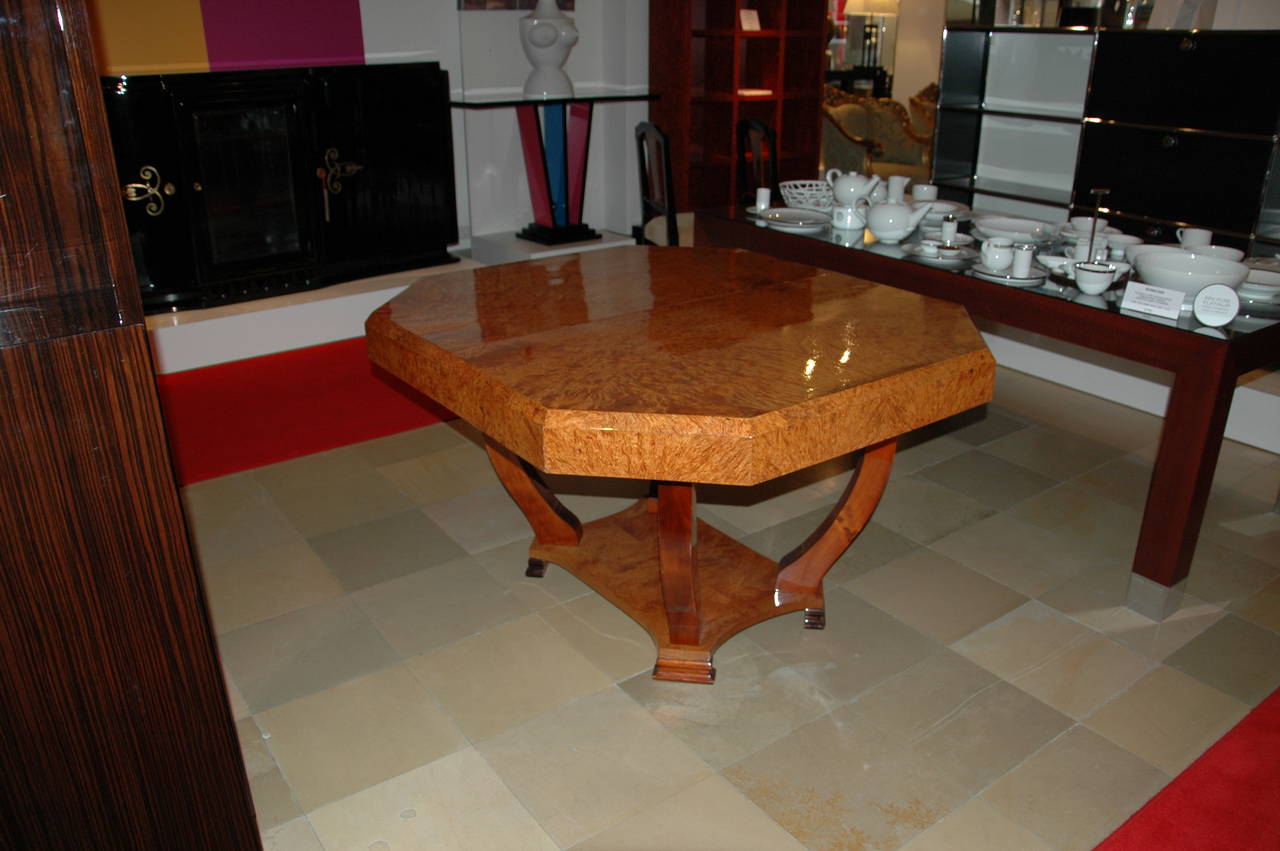 French Amboyna Art Deco Table from France