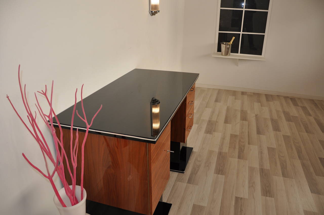 German Bauhaus Desk with Beautiful Cherry Wood