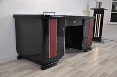 Art Deco Desk with wonderful Leather Applications