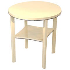 White Side Table Art Deco Style 7