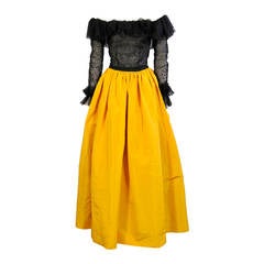 Vintage Yves Saint Laurent Haute Couture Ball Gown