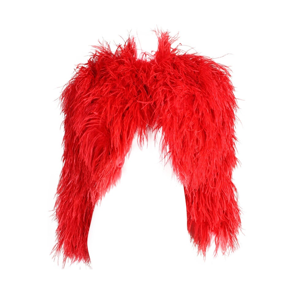 1980 s lipstick ostrich feather jacket at 1stdibs 1980 s lipstick ostrich feather jacket at 1stdibs