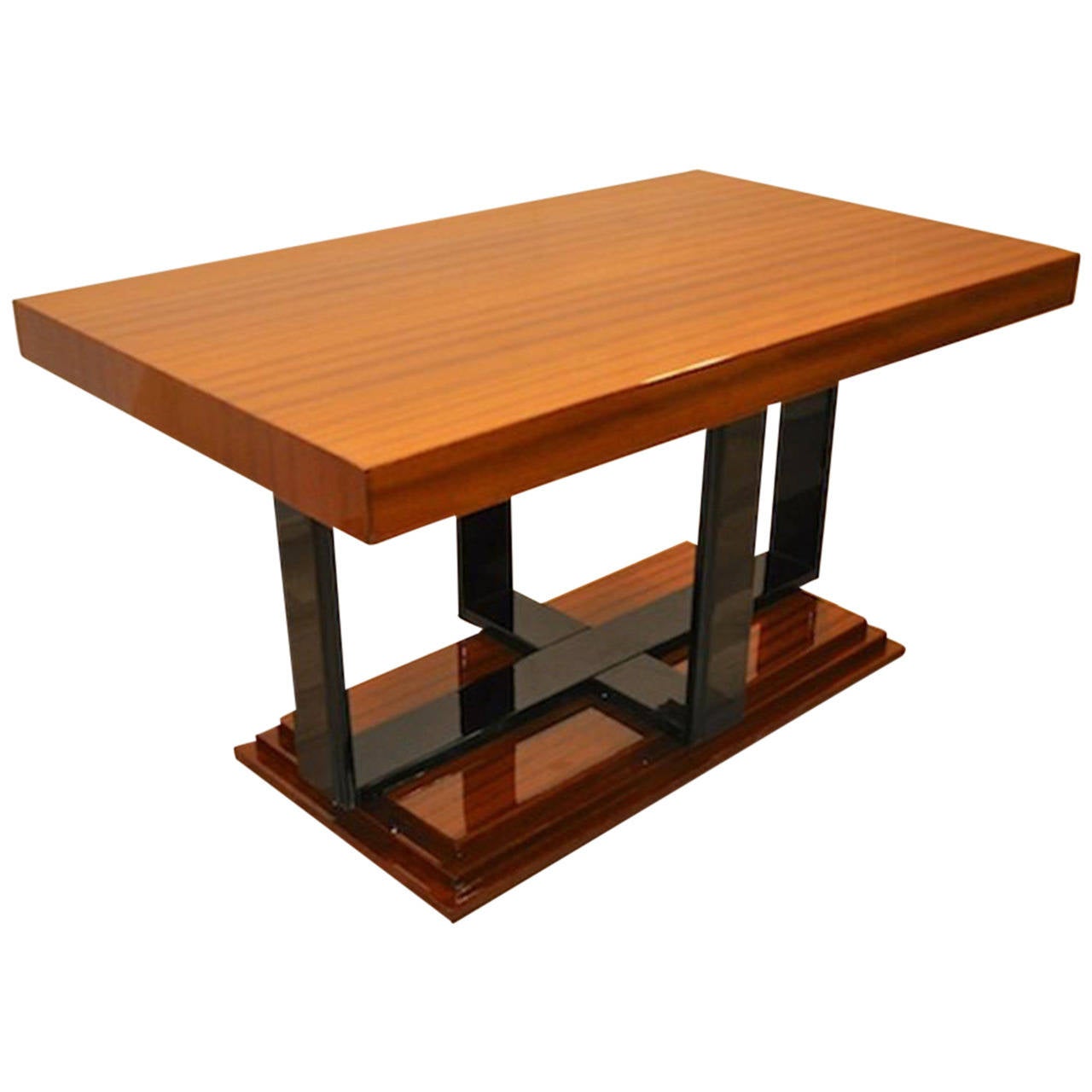 Art Deco Side Table in Mahogany Wood For Sale at 1stdibs