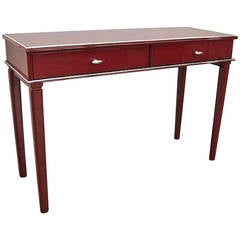 Red Art Deco Style Console Table 7