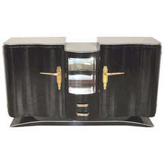 Art Deco Tower Sideboard with Brass Handles 