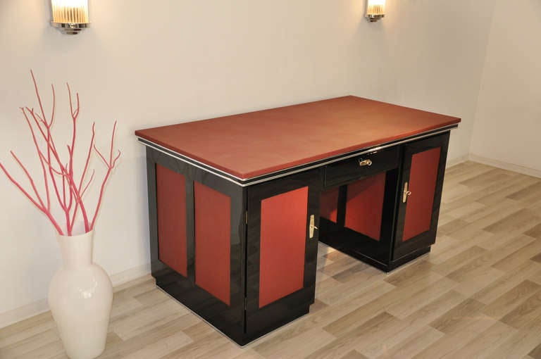 Vintage Art Deco Desk from a Mansion in Lyon In Excellent Condition In Senden, NRW