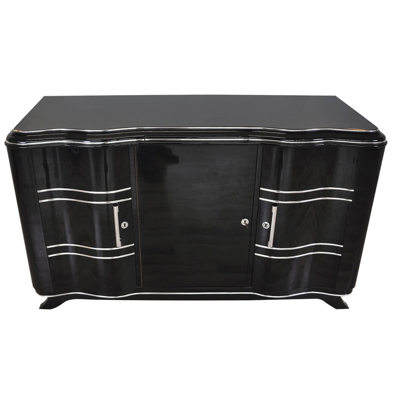 Blue Sideboard Art Deco For Sale at 1stdibs