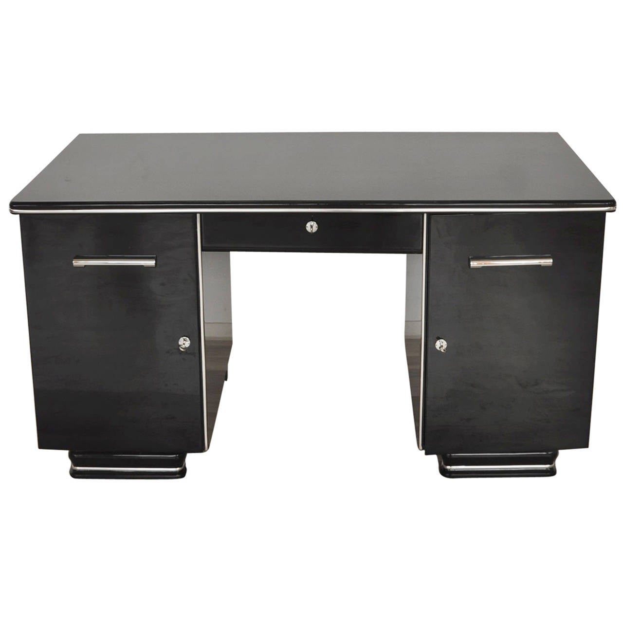 Simple Art Deco Desk from France For Sale at 1stdibs