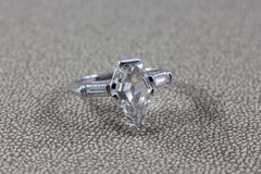 1.64 Carat Diamond Kite Shape Gold Engagement Ring