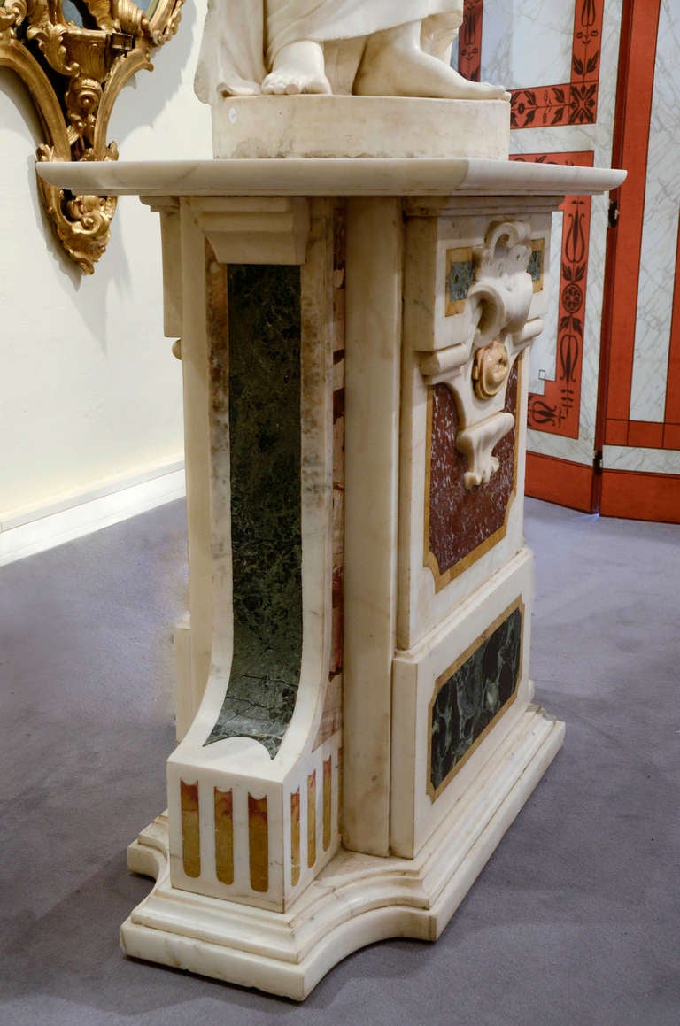 18th Century and Earlier White Carrara Marble Statue from the Rome Neoclassical Period For Sale