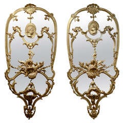 Pair of 18th Century Flat Wall Mirrors