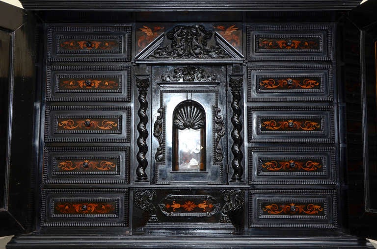 19th Century Italian Marquetry Cabinet 1