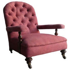 Oversized Victorian Easy Open Armchair