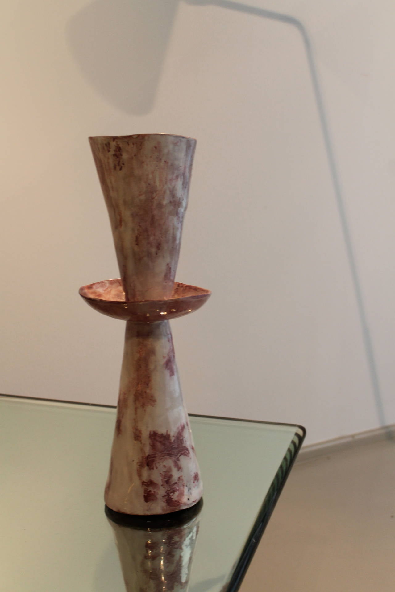 Vase in policromy ceramic by Fausto Melotti.