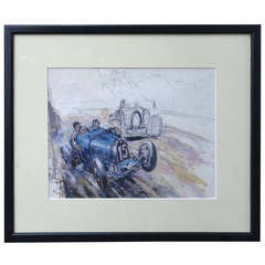 Vintage 1930's Race Car Illustration 1 of 3