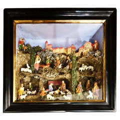 19th Century Austrian Nativity Diorama
