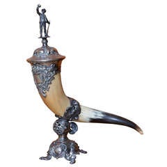 Bavarian Hunting Trophy Horn
