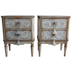 Pair of Paint Decorated Side Chests
