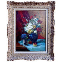 "Still Life of Flowers" by Eugene Henri Cauchois