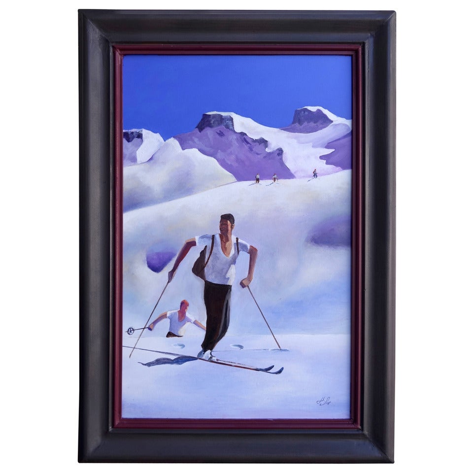 Hommage à "Ascent" de Waldemar Sint Skier dans les Alpes