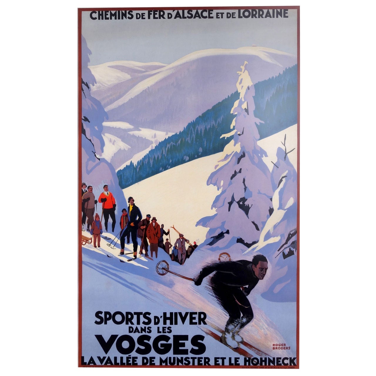 "Vintage French Ski Poster" by Roger Broders
