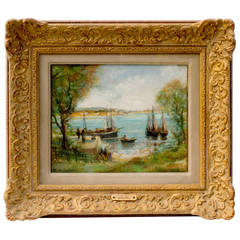 "St Tropez, " Painting by Andre des Fontaines