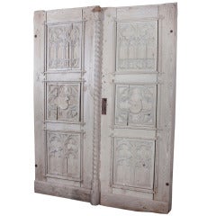 Pair of 18th Century Gothic Doors from Germany