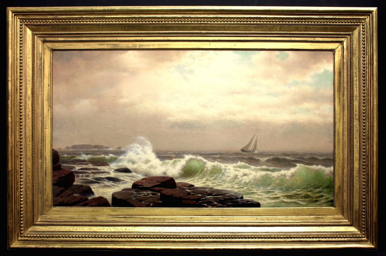 Peinture "Sailboat in the Atlantic" de William Frederick de Haas