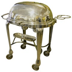 1920's Silver Plated Meat Serving Trolley Drake of London
