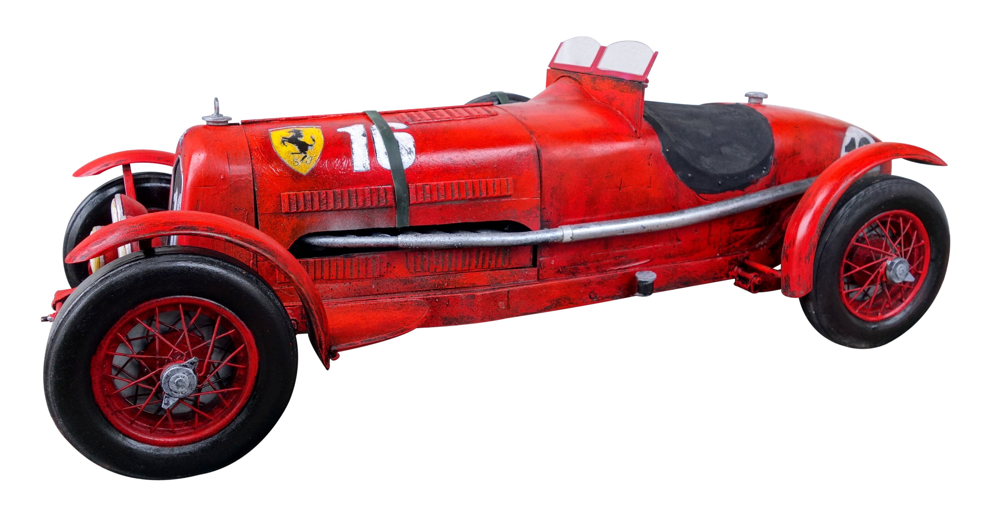 1933 Ferrari 2.6 Alfa Romeo 2300 Wood Sculpture
