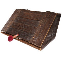 Black Forest Carved Slant Desk Set 19th Century