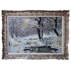 "The Winter Stream" Painting by Laszlo Neogrady
