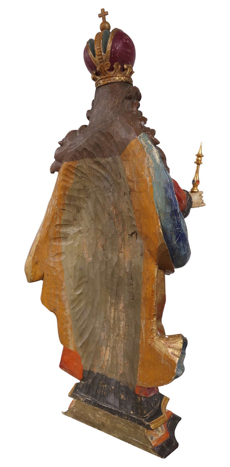 Impressive Size Madonna and Child Carving from Austria 19th Century