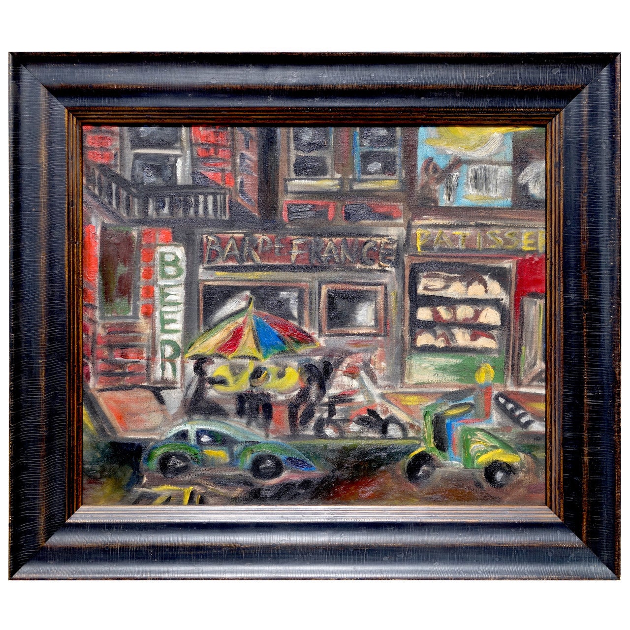 WPA Street Scene Painting American School For Sale