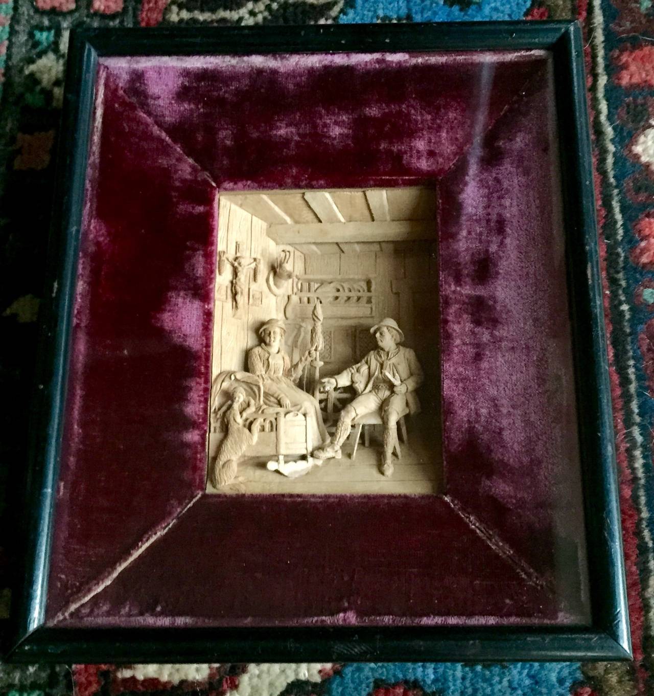 C. 1900
Could be carved by Steiner
Presented in velvet cased shadow box