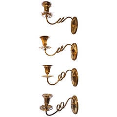 Rare Set of Four Regency Sconces from Henry Ford Museum Collection