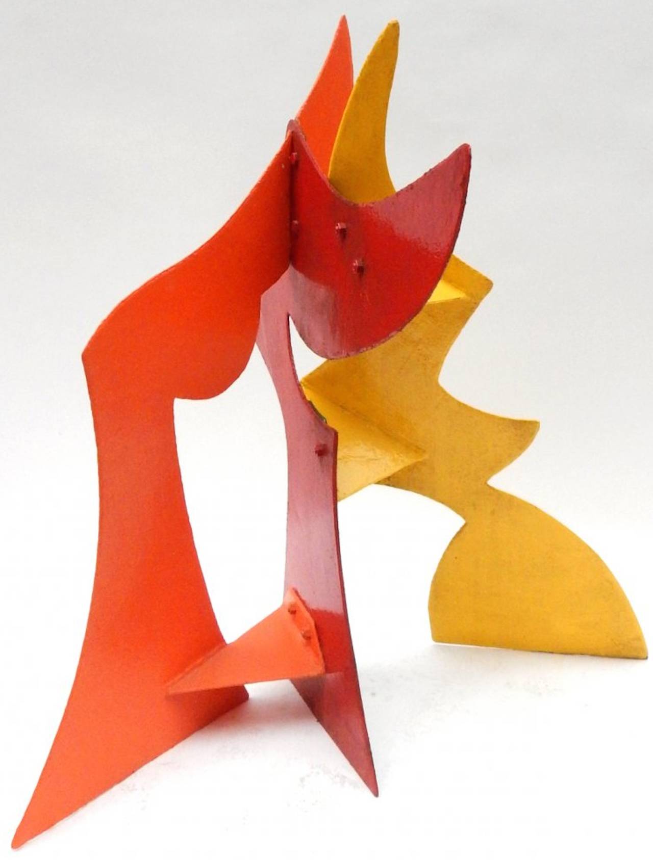 American Outdoor Steel Abstract Sculpture in Colors by David Hayes