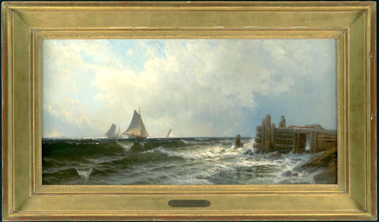 « Old Pier at Naragansett » (Le pilier ancien de Naragansett) par Alfred Thompson Bricher
