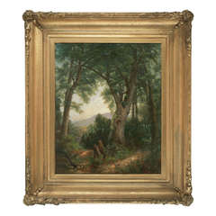 Antique "A View Through the Woods" by Asher B. Durand