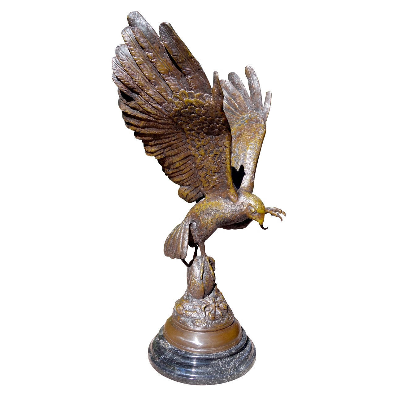 19th Century Bronze Hawk by Jules Moigniez