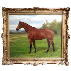 Anthony de Bree "Chestnut Horse In Landscape”
