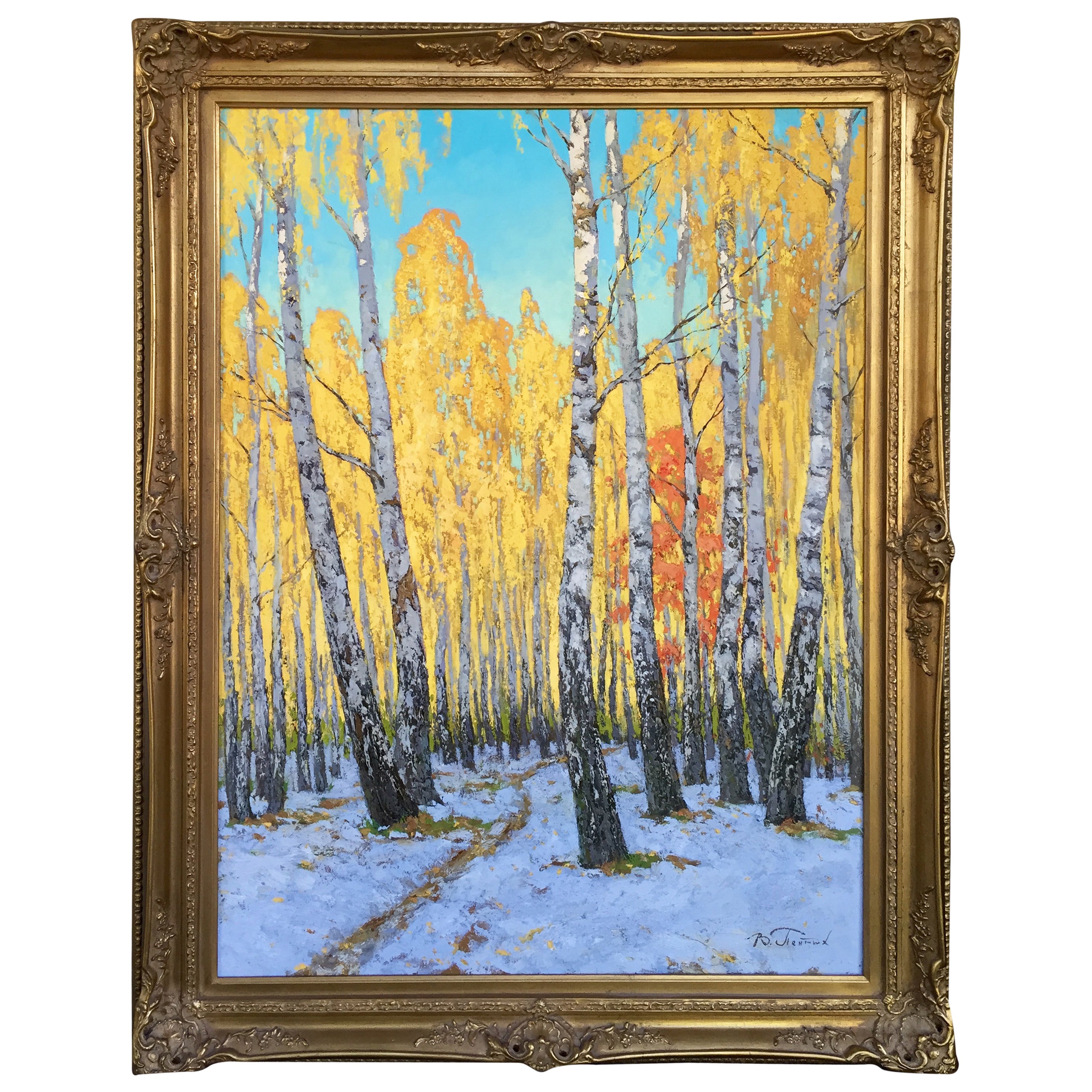 "First Snow" Painting by Russian Artist Vladimir Pentjuh