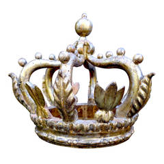 Great Large Crown Trade Sign, Late 18th Century Wood