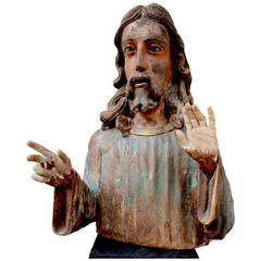 Large 18th Century Carving of Jesus from Portugal