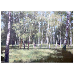 "Among the Birch Trees" Painting by Henry Robertson Craig