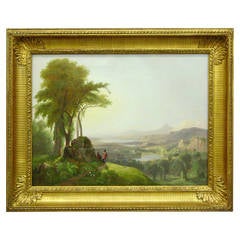 "First View of the Hudson River Valley" Painting by James McDougal Hart
