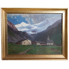 Antique "A Church in the Alps"