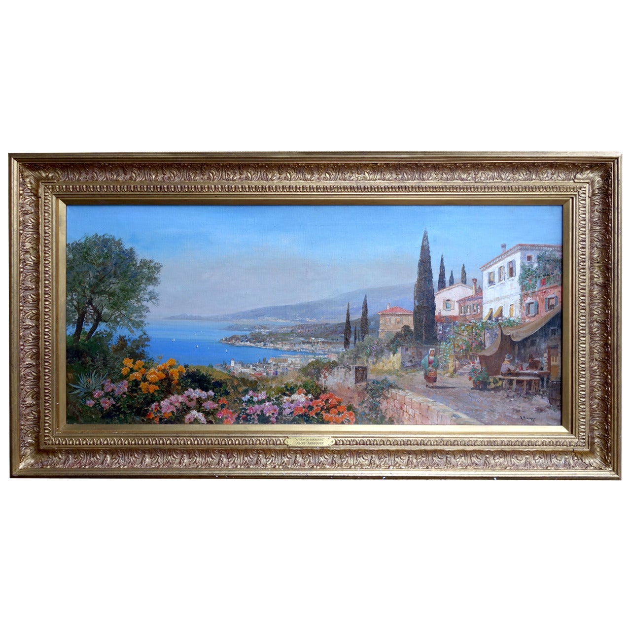 "A View of Capri" Painting by Alois Arnegger