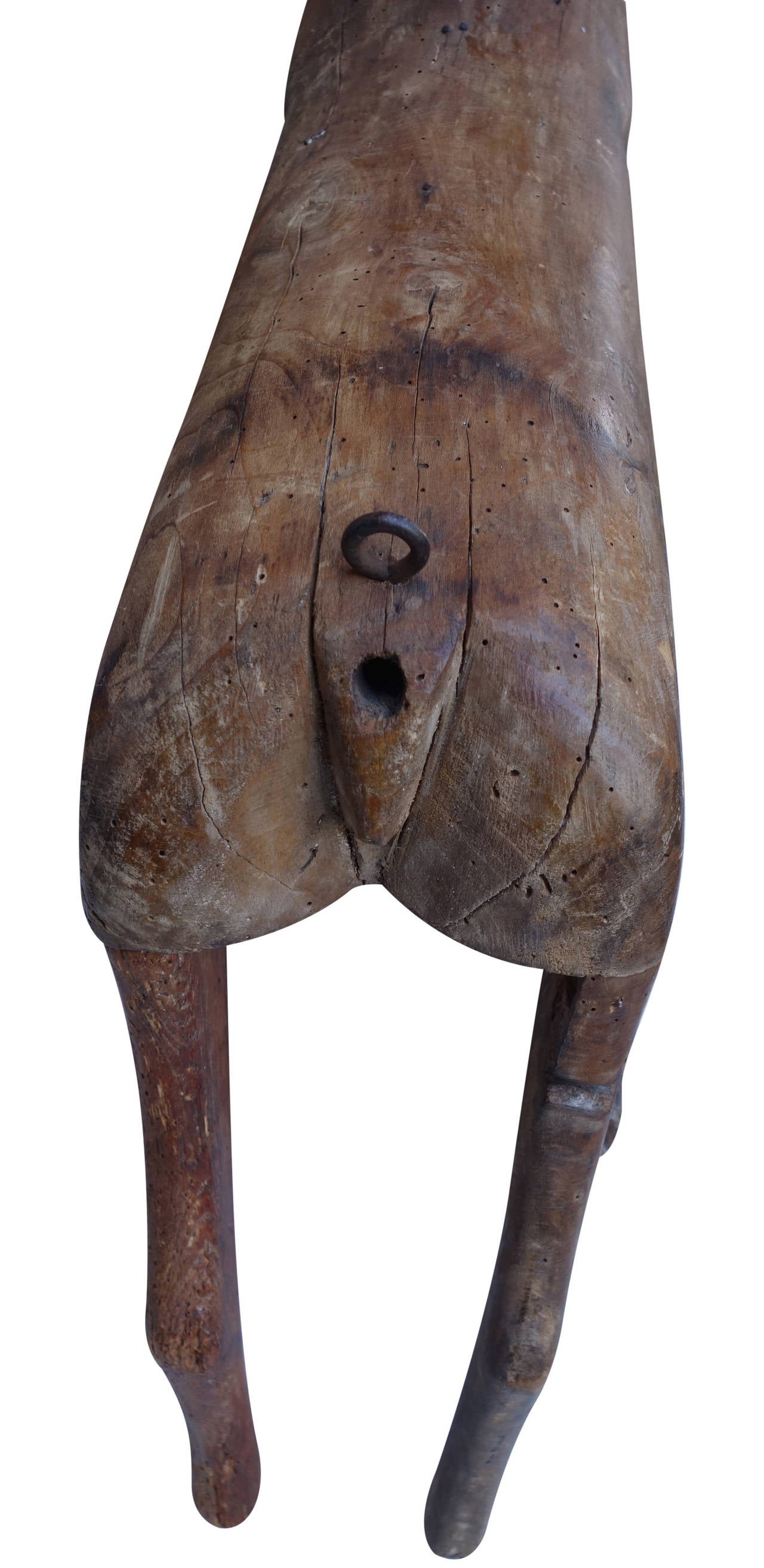 British Great 19th Century Folky Hobby Horse with Iron Head Survivor