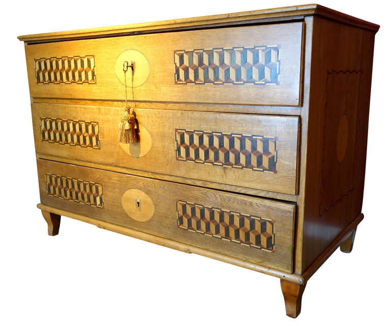 19th Century Inlaid German Chest of Drawers